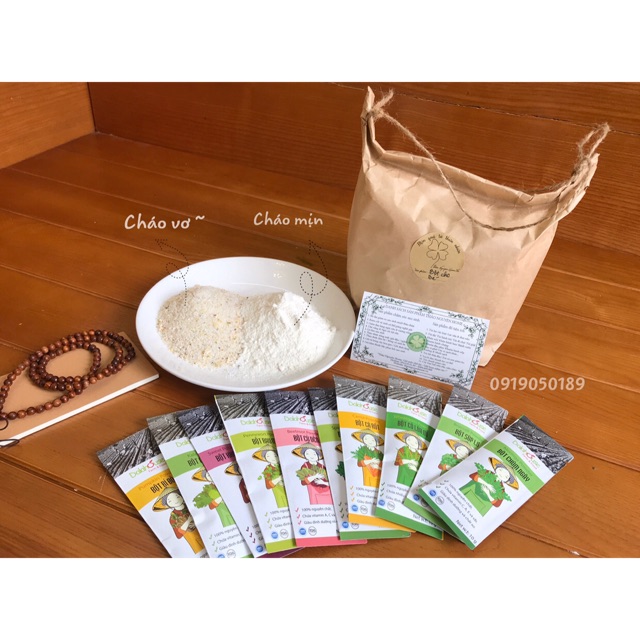 Combo bột ăn dặm, cháo hạt vỡ, cháo bột handmade cho bé từ 6 tháng tuổi