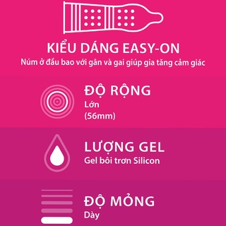 Bao cao su Durex Pleasuremax bao 12