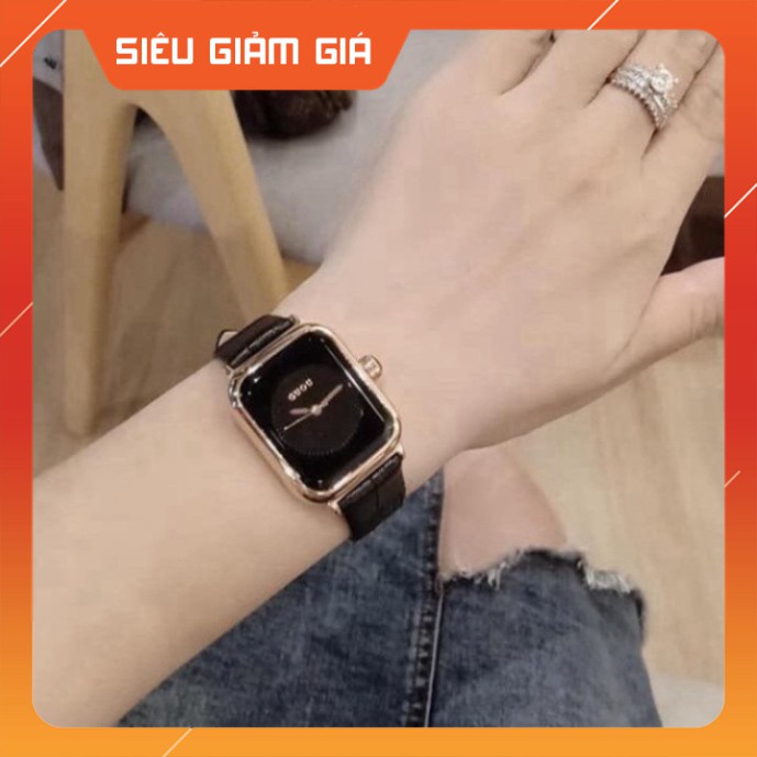 { SIÊU PHẢM} Đồng hồ nữ dây da mặt vuông G.u.o.u siêu xinh , da mềm bền | BigBuy360 - bigbuy360.vn