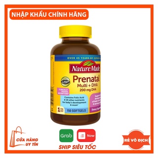 Vitamin tổng hợp cho bà bầu Mỹ Nature Made Prenatal Multi DHA 150 viên, Bổ bầu mỹ Prenatal [Chính hãng]