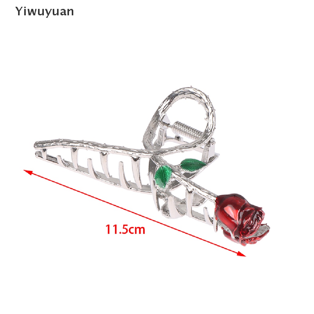 &lt;Yiwuyuan&gt; Fashion Rose Flower Hair Claws Geometric Hair Clamp Women Girls Hairpin On Sale