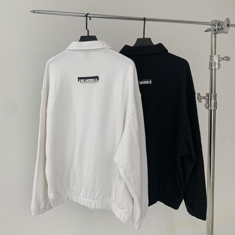 Áo POLO zip tay dài unisex