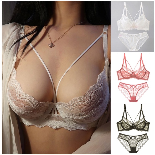 Set Đồ Lót Ren Trong Suốt Siêu Mỏng Gợi Cảm Cho Nữ