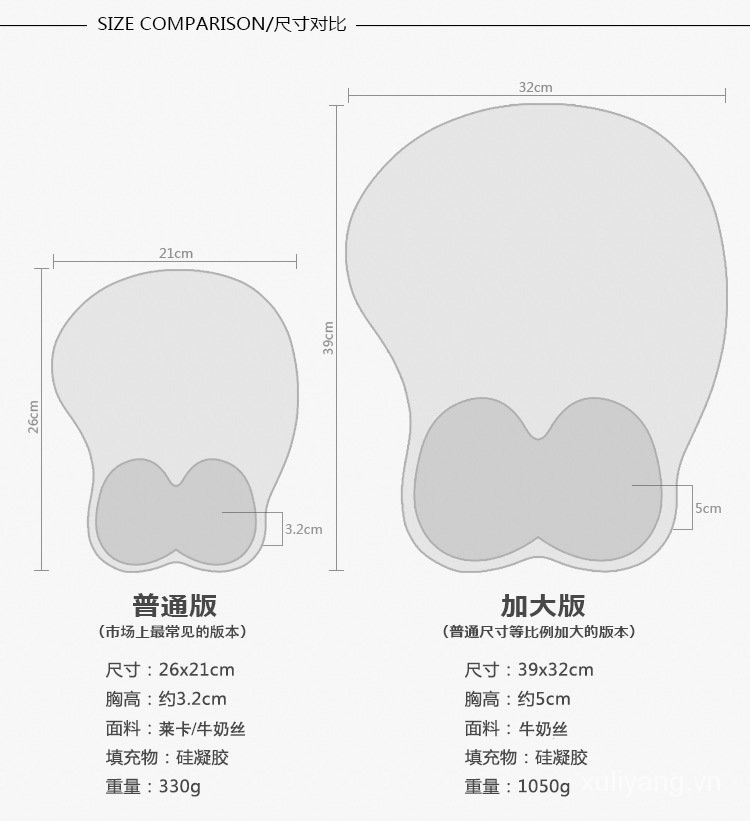 ELIZABETH Miếng Lót Chuột Máy Tính Hình Hoạt Hình 3d