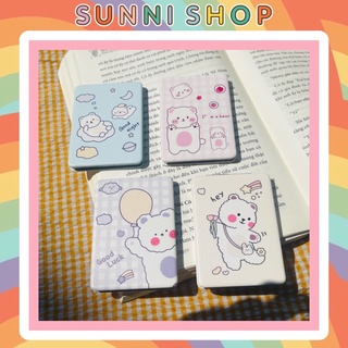 Gương Mini Cầm Tay 2 Mặt Sunni Shop/ Gương Trang Điểm Hàn Quốc - Mẫu Ngẫu Nhiên