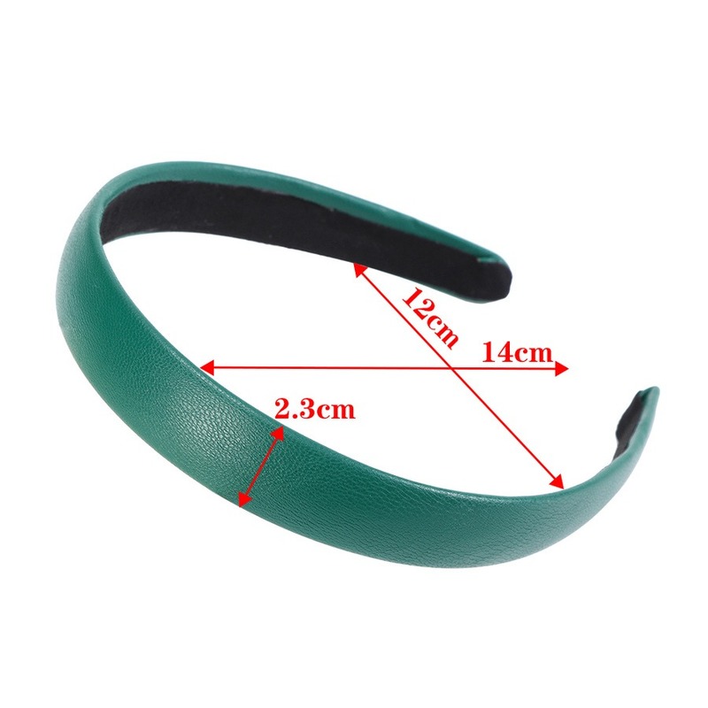 Cài tóc Haimeikang da pu màu trơn thời trang đơn giản cho nữ