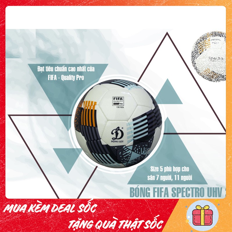 Bóng Động Lực Spectro UHV 2.07 SỐ 5 - Quả bóng đá đạt chuẩn thi đấu FIFA, kèm kim bơm và lưới