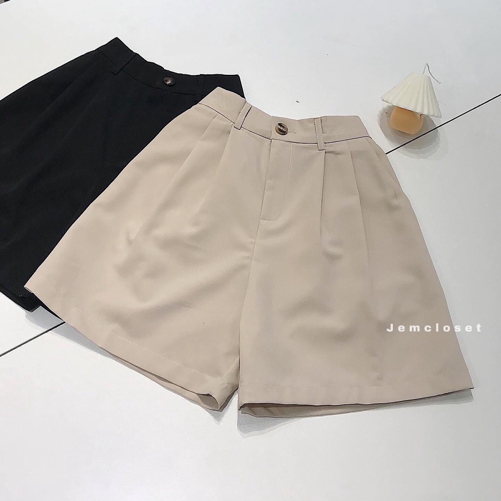 Quần Đùi Nữ Ống Rộng JEMCLOSET Thiết Kế Basic Quần Short Nữ ANGA Chất Tây Mềm Mát Rất Thích Hợp Mặc Đi chơi Mùa Hè 2763