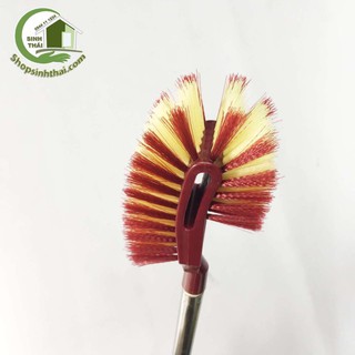 Bàn chải chà bồn cầu 2 đầu đa năng - chổi cọ toilet, cọ bồn cầu chùi rửa nhà tắm Thái Lan 63cm