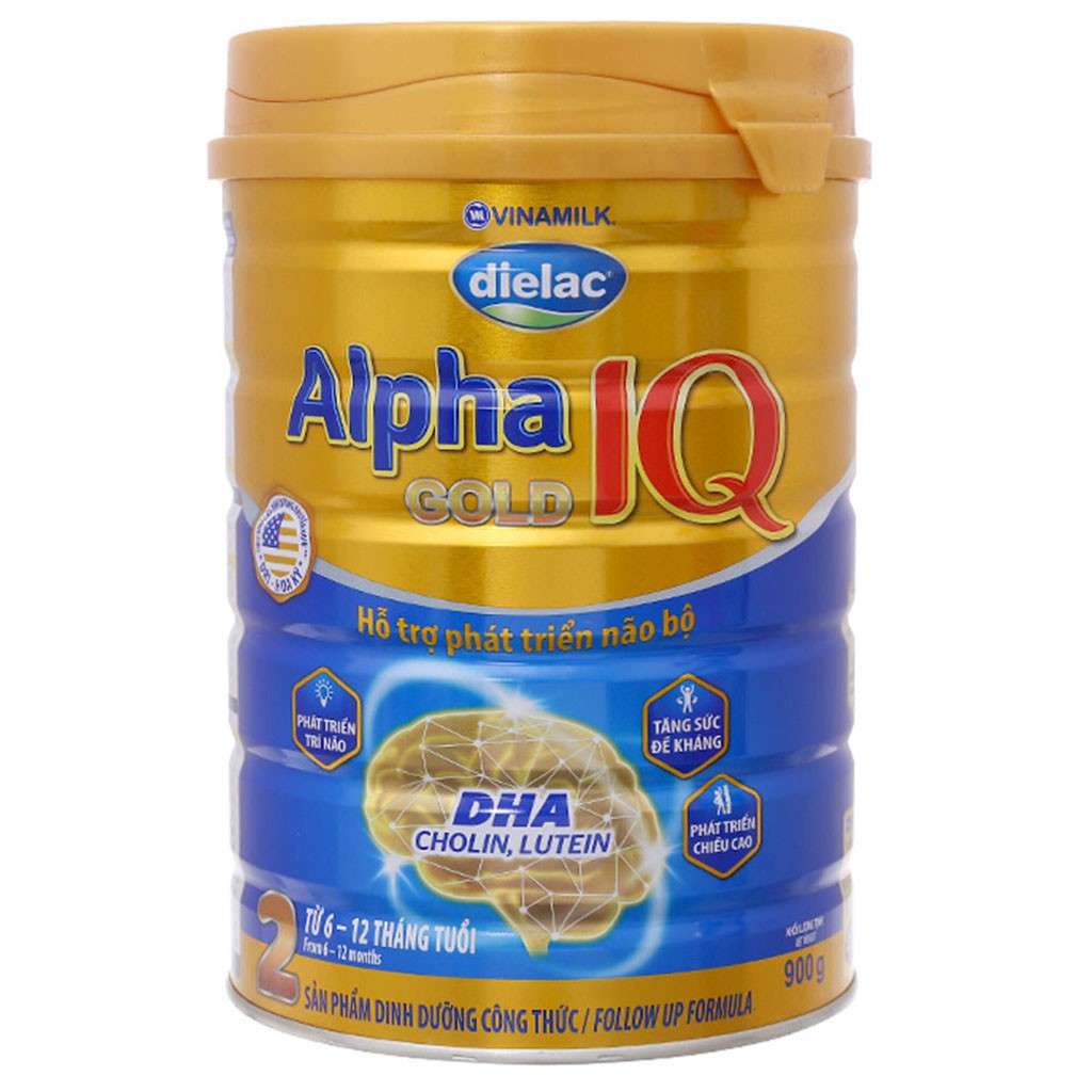 [CHÍNH HÃNG] Sữa Bột Vinamilk Dielac Alpha Gold IQ 2 - Hộp 900g