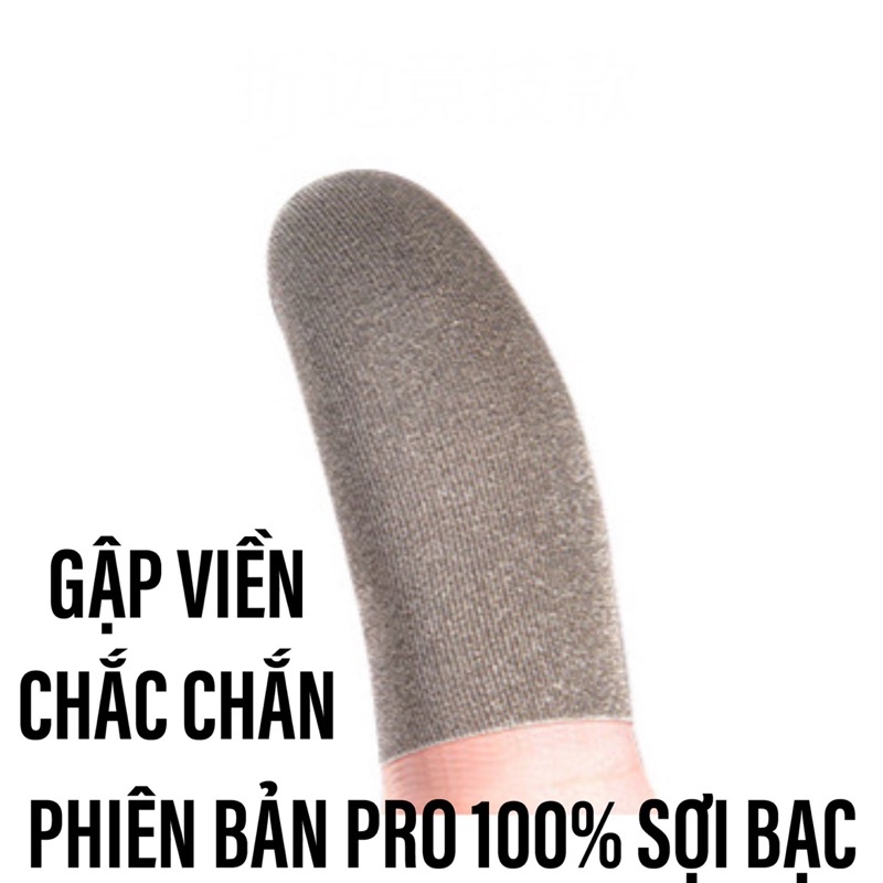 Bao tay chơi game, sỏ ngón, dệt từ sợi bạc cao cấp