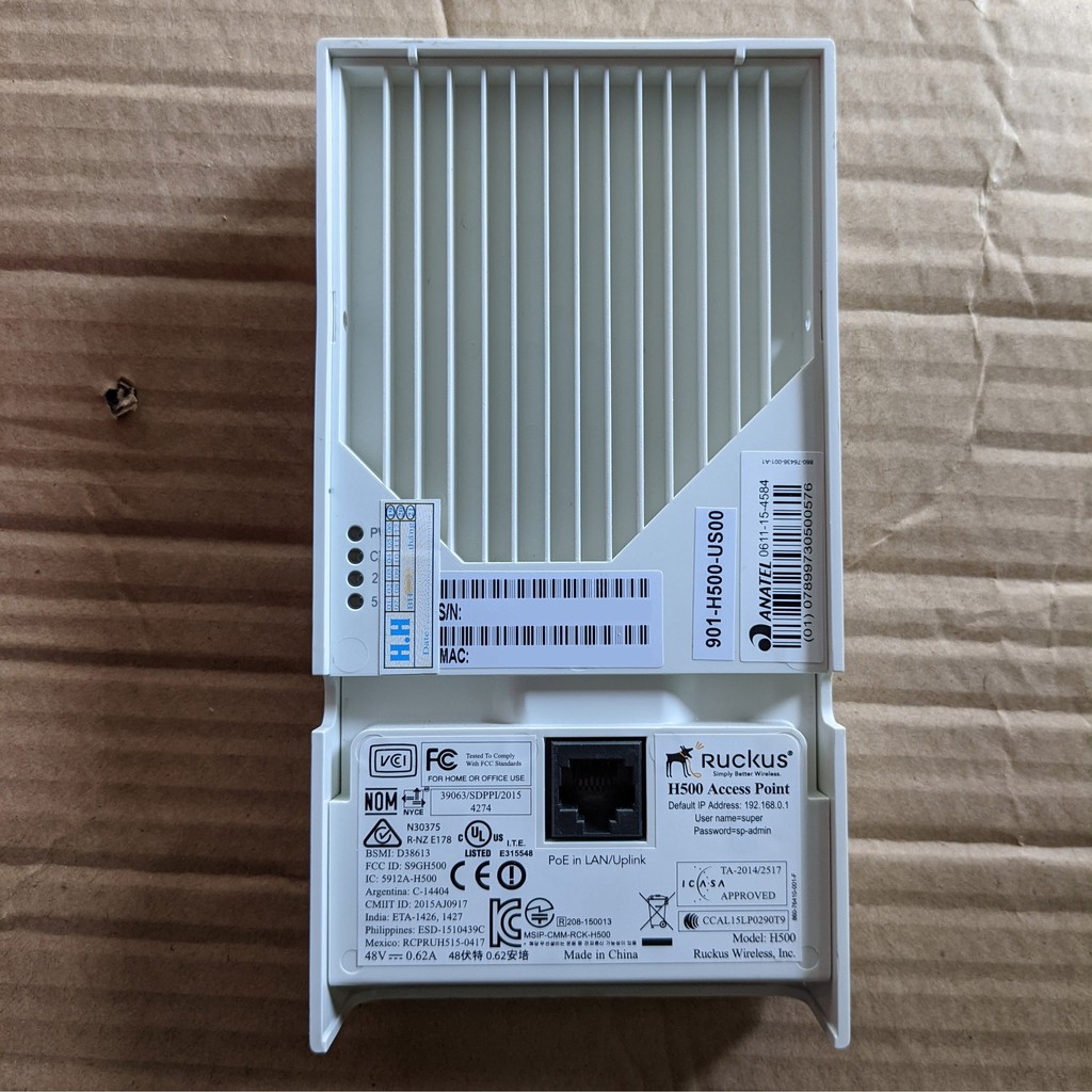 Bộ phát wifi chuyên dụng Access Point Ruckus Zoneflex H500 chuẩn AC1300Mbps đẹp ( qua sử dụng ) | BigBuy360 - bigbuy360.vn