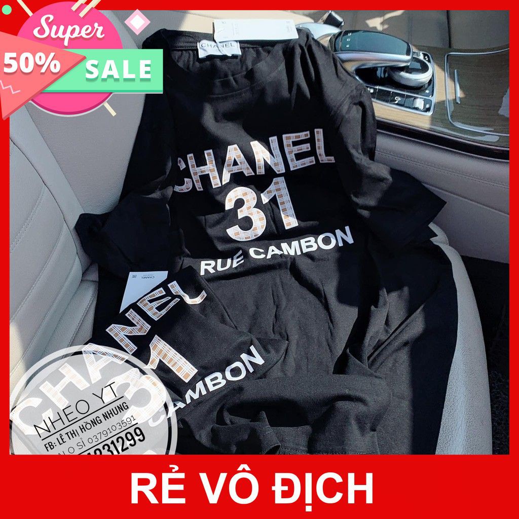 '[RẺ VÔ ĐỊCH] Áo Thun Tay Lỡ - Áo Phông Tay Lỡ Phom Rộng In Chữ '' C.h.a.n.e.o.l'' 5 Màu Unisex