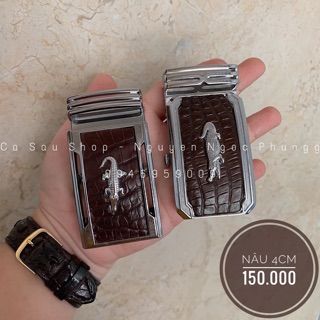 ĐẦU KHOÁ THẮT LƯNG DA CÁ SẤU 3.5cm - 4cm