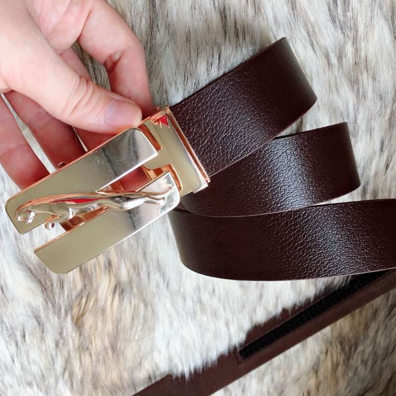 Thắt Lưng Da Bò Nam Mặt Khóa Báo Cao Cấp Không Rỉ