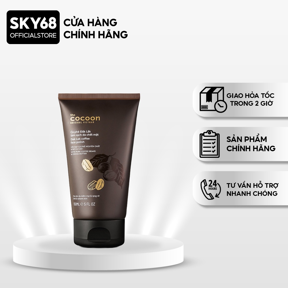 Tẩy Tế Bào Chết Cà Phê Đắk Lắk Cocoon Làm Sạch Da Chết Mặt 150Ml