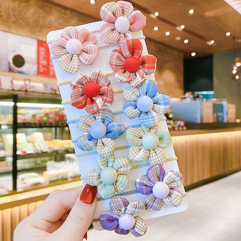 Dây Buộc Tóc Co Giãn Đính Hoa Nhiều Màu Sắc Cho Bé Gái dreamdiary