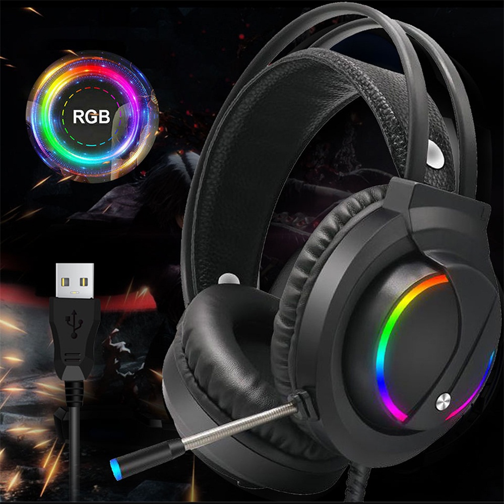 Tai Nghe Chơi Game Âm Thanh Nổi 7.1 Tích Hợp Mic Hd Rgb