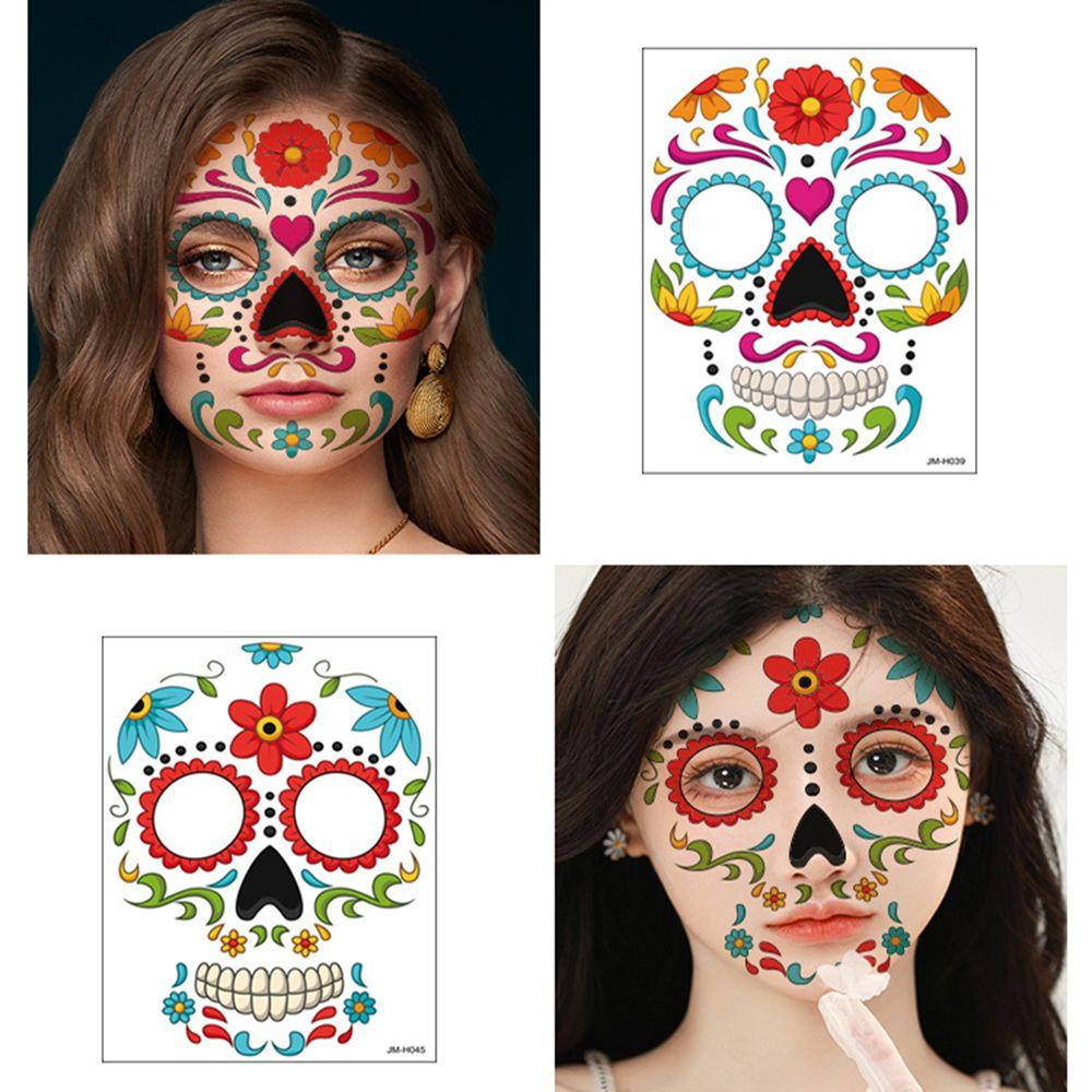 NEXTVN Set 9 Hình Xăm Dán Chống Nước Hình Đầu Lâu Cho Halloween