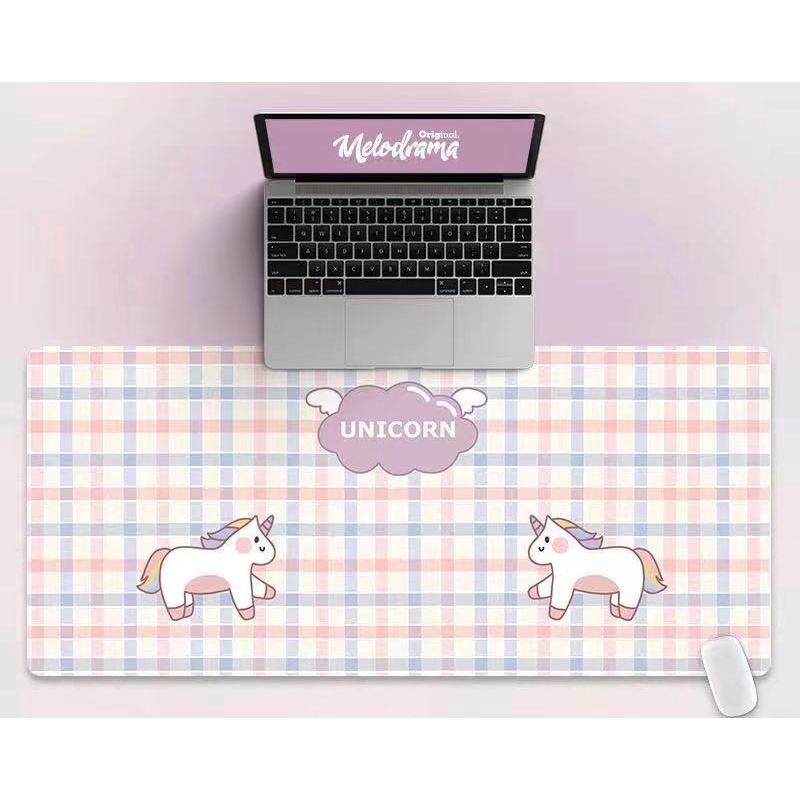 Lót chuột cỡ lớn 80x30cm, 90x40cm dày 3mm hoạ tiết cute, đáng yêu