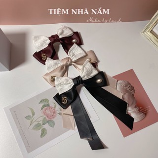 🎀 KẸP TÓC NƠ ĐÍNH ĐÁ LẤP LÁNH HÀN QUỐC - [ Nhà Nấm handmade ]