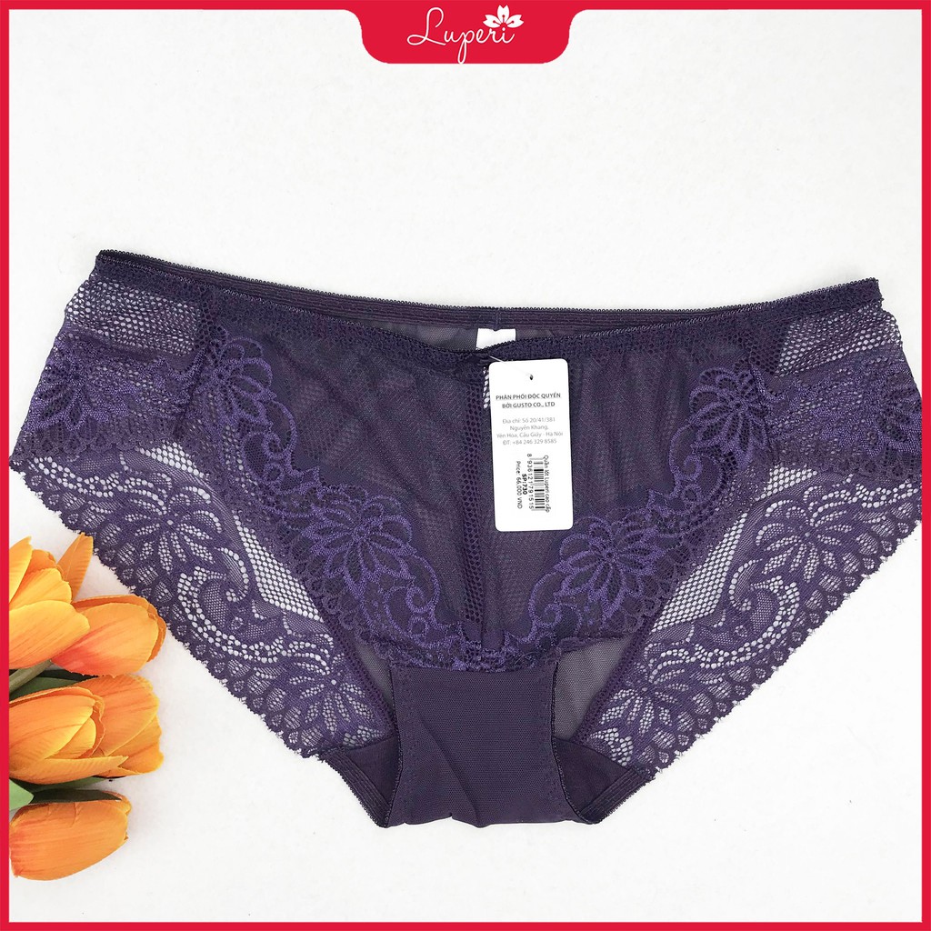 Quần Lót Nữ Ren Cạp Vừa Luperi Dáng Bikini Mềm Mịn Co Giãn Không Lằn Mông Kháng Khuẩn Khử Mùi Tốt SP730 | BigBuy360 - bigbuy360.vn