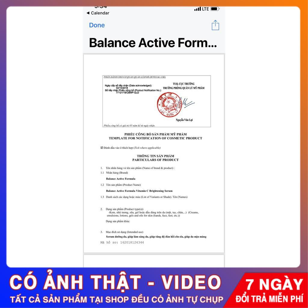 [CHÍNH HÃNG]  Serum Vitamin C Balance làm sáng da bill Anh | BigBuy360 - bigbuy360.vn