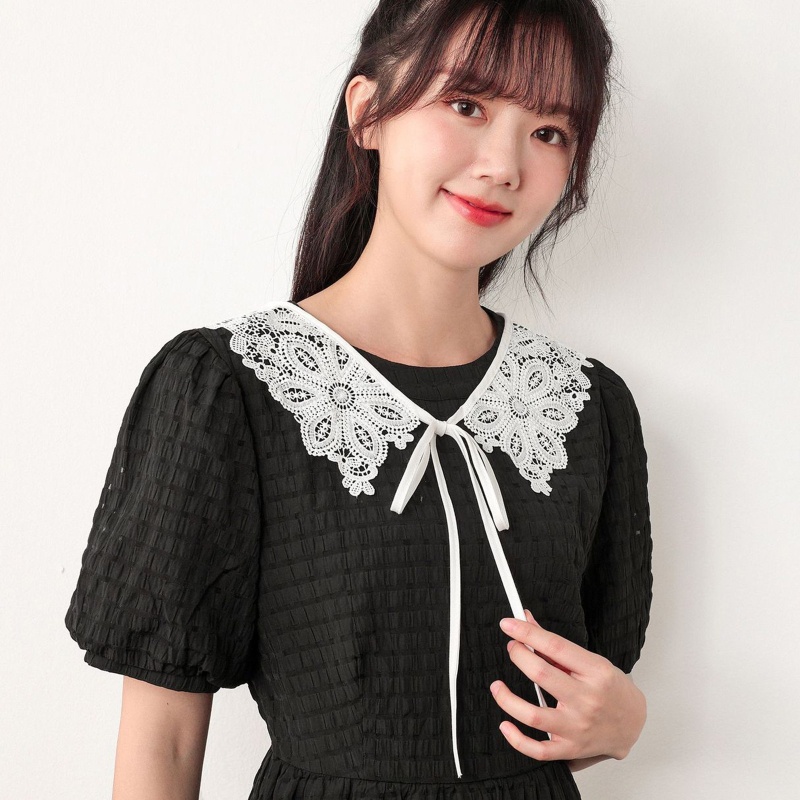 Cổ Áo Ren Thêu Họa Tiết Có Thể Tháo Rời Độc Đáo Thời Trang Cho Nữ