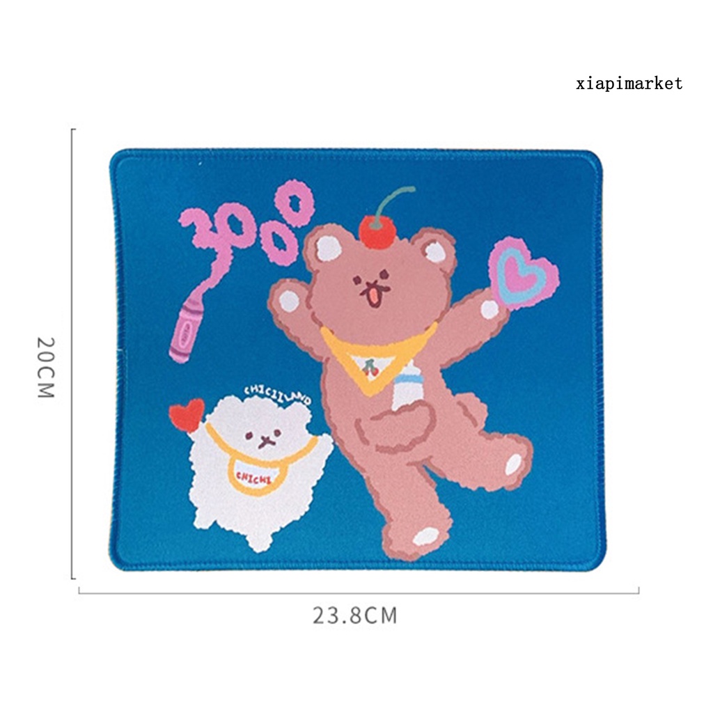 LOP_Soft Portable Non-slip Cute Cartoon Bear Mouse Pad Computer Mousepad for Office