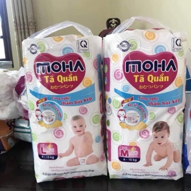 Combo 2 bich tã quần MOHA M80/L72/XL64