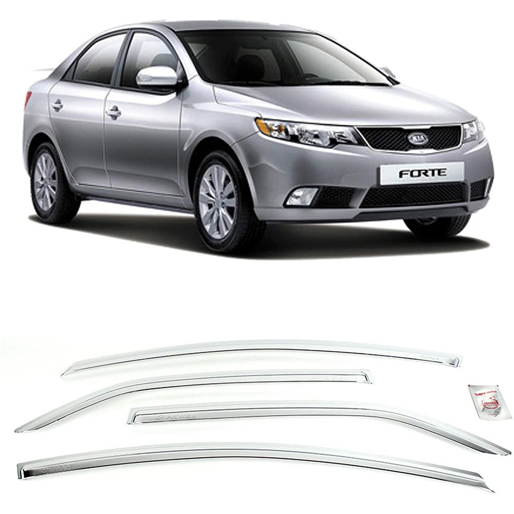 Vè Che Mưa Xe Kia Forte Mạ Crome Hàn quốc - 4 chi tiết