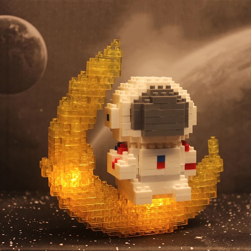 Đồ Chơi Lắp Ráp Mô Hình Phi Hành Gia 3d Phát Sáng Độc Đáo Cho Bé