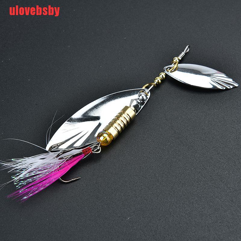 [ulovebsby]7g fishing lure spoon bait ideal for bass trout perch pike rotating fishing