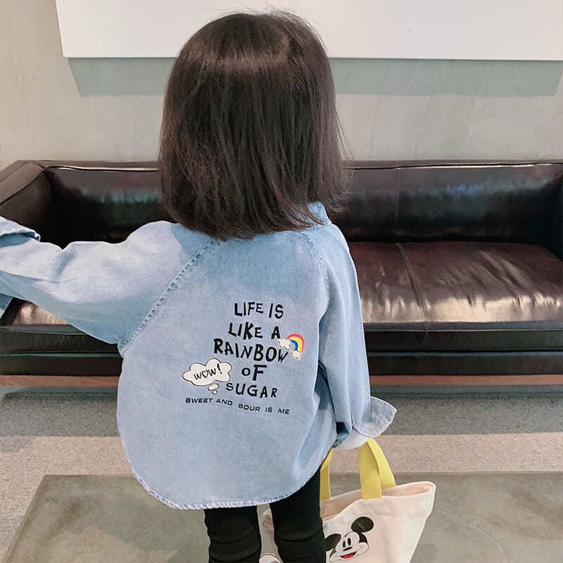 Áo Sơ Mi denim Dài Tay Phong Cách Hàn Quốc Cho Nữ