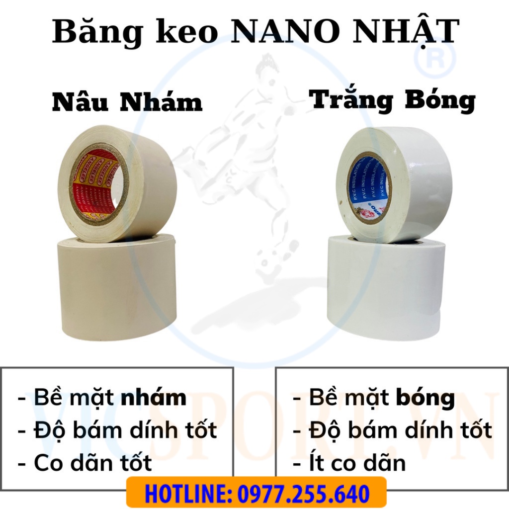 Băng Keo Thể Thao Đá Bóng Đa Năng, Băng Cuốn Thể Thao Đá Banh Nano Nhật Quấn Cổ tay,Cổ Chân (Bản 5cm. và 3cm Cao Cấp )