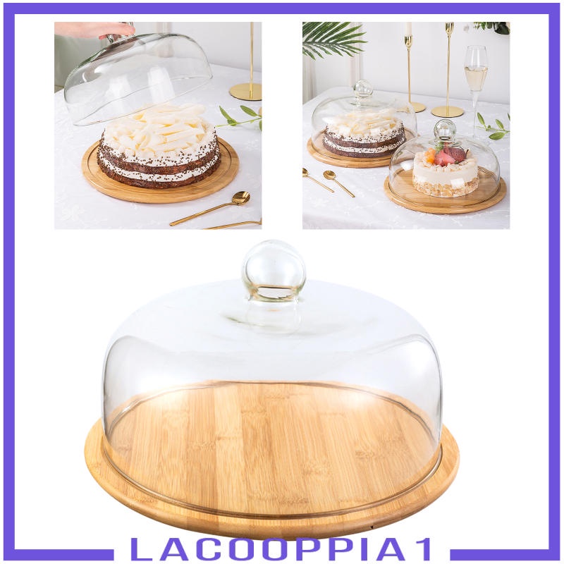 [Lacooppia1] Khay Thủy Tinh Đựng Bánh Mì / Phô Mai / Bánh Muffin / Trái Cây Có Vỏ Vòm