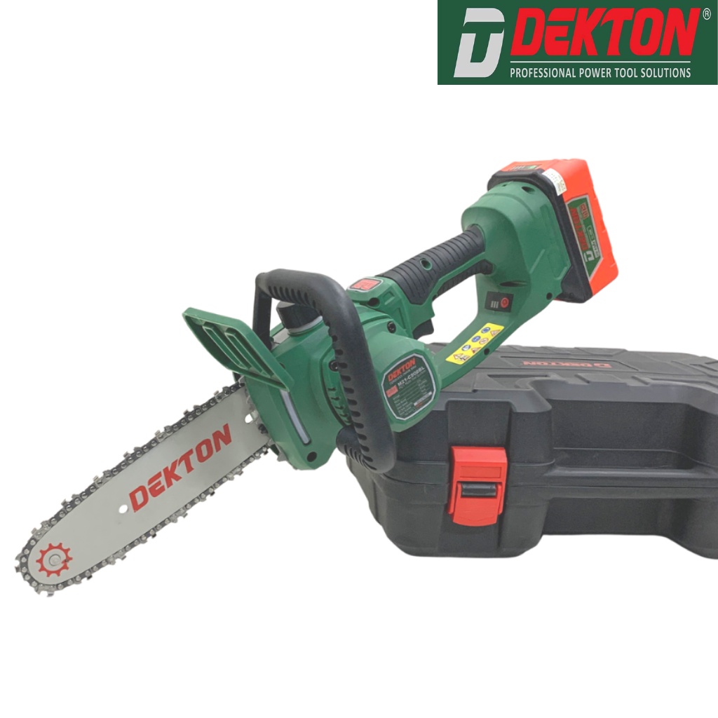Máy Cưa Xích Dekton M21-CS08BL Dùng Pin 21V bơm dầu từ động - Cưa xích pin không chổi than Dekton