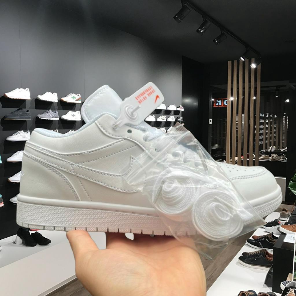 Giày thể thao Jordan Full  trắng thấp cổ ,Giày JD Low trắng đen nam nữ full box bill hot 2023
