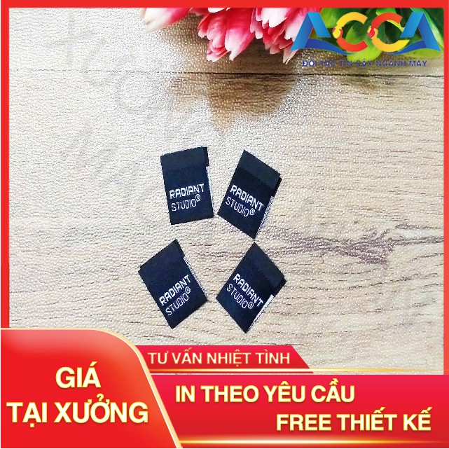 3000 cái Mác dệt gắn cổ áo_làm tem mác quần áo các loại_Thời gian sản xuất nhanh_Giao hàng toàn quốc