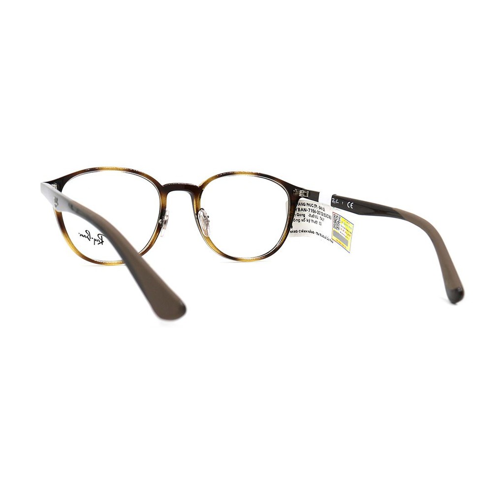 RB7156-Gọng kính nam nữ Rayban chính hãng (53-20-145), thiết kế dễ đeo bảo vệ mắt