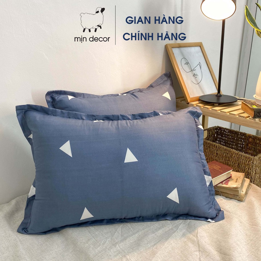 Vỏ gối nằm cotton 3D MỊN DECOR mềm mại thoáng mát nhiều mẫu mã đa dạng
