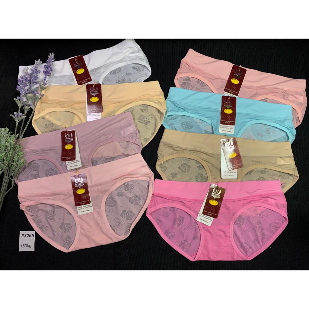 Quần lót nữ thun lạnh Đại Phát MS3262 vải lạnh mịn thoáng mát set 10 cái