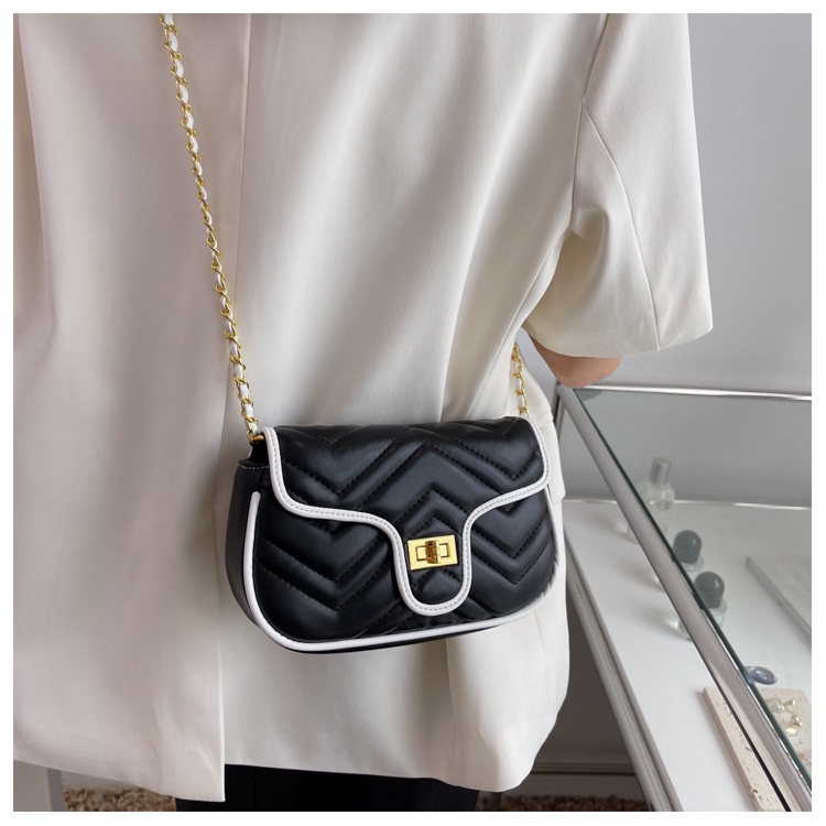 Túi Đeo Vai Dây Xích Họa Tiết Hình Thoi Thời Trang Cho Nữ