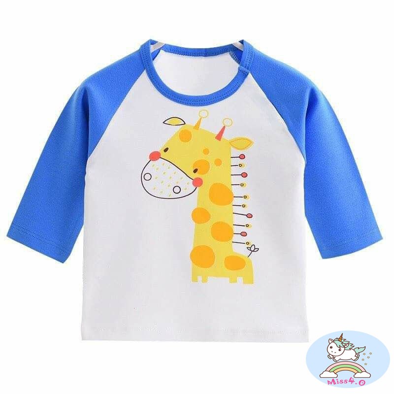 ÁO THUN DÀI TAY COTTON CHO BÉ TRAI BÉ GÁI D225  -D1900