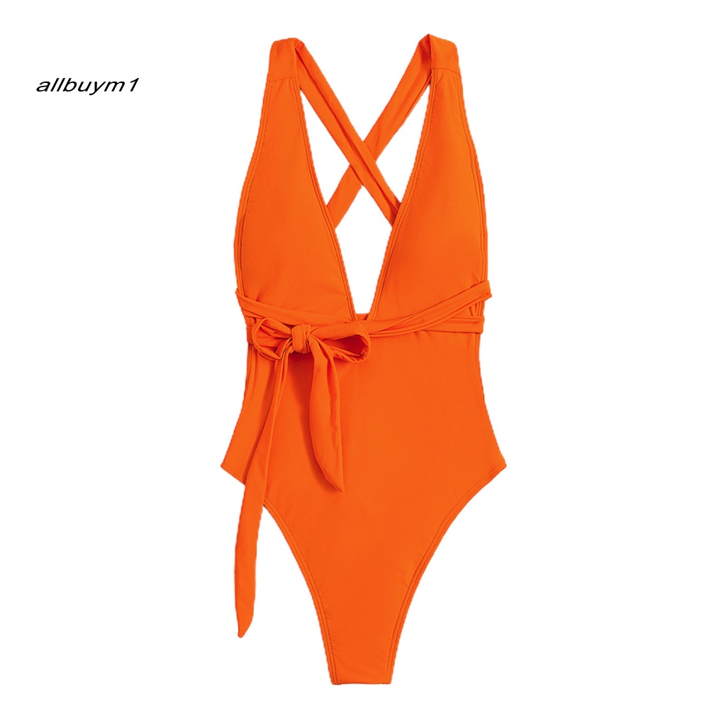 Bikini Trễ Vai Màu Cam Cho Nữ