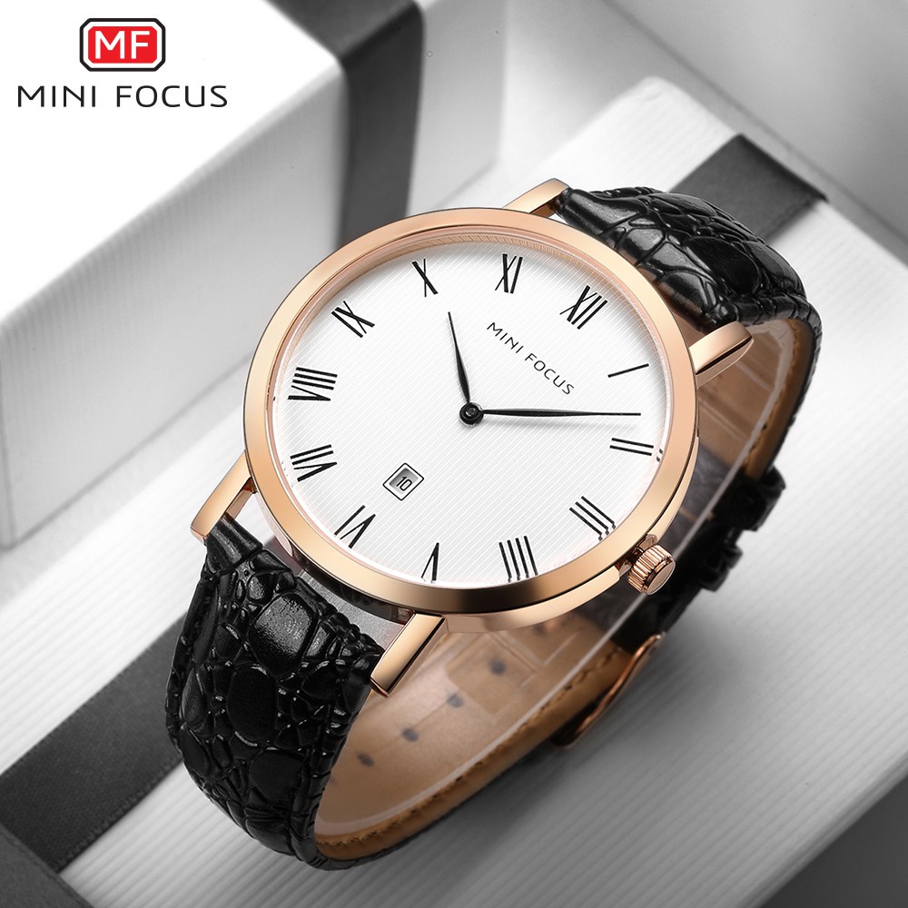 Đồng Hồ Đeo Tay Nam MINIFOCUS Dây Da Thật Sang Trọng