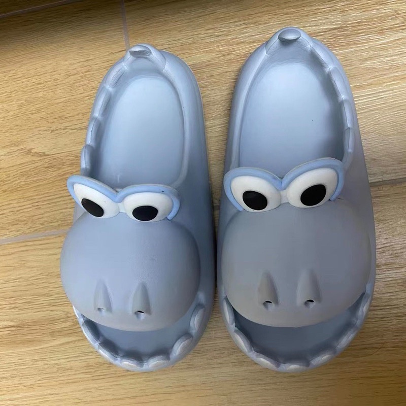 Dép quai ngang cá sấu,dép hà mã, cá xấu há miệng mắt to cho người lớn siêu cute phong cách Ulzzang  Mã 19