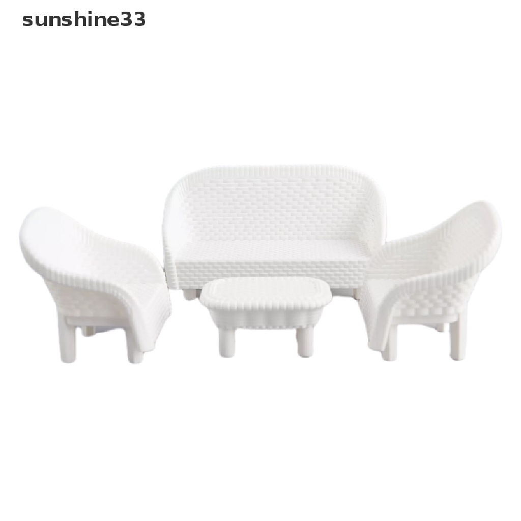 Bộ 4 mô hình ghế sofa để trang trí nhà búp bê