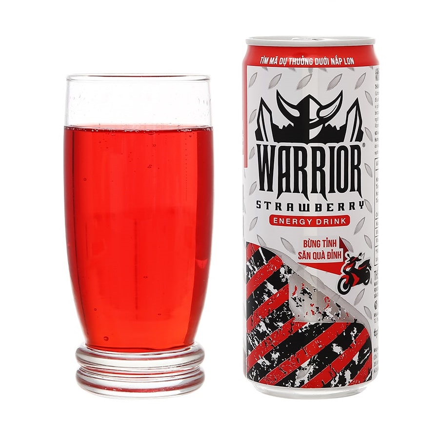 Tăng Lực Warrior Dâu Lon  Thùng 24 Lon