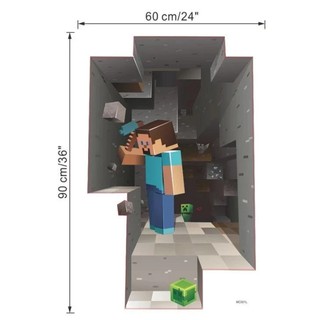 Decal dán tường minecraft 3D
